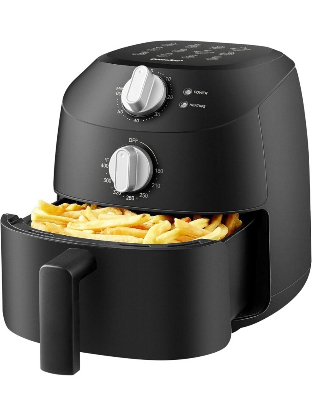 Compact 2.1-Quart Mini Air Fryer for Small Spaces, Healthy Cooking, Black